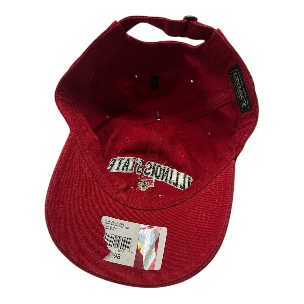 Illinois State Redbirds Hat Cap Adjustable Strapback Red NCAA‎ Legacy Twill OSFA